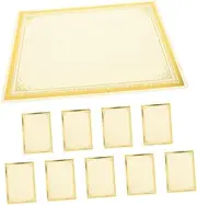 FONDOTIN 10pcs Certificate Printing Paper with Border Heavyweight Blank Award Paper for School Certificates Elegant Design for Graduations Weddings and Employee Recognition