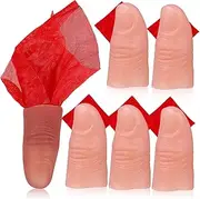 CIYODO Stage Performance Set of 6 Fake Fingers Silk Scarves for Magician Tricks