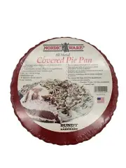 New Nordic ware Covered Pie Pan 9" Bundt Blue Usa Made