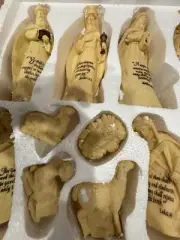 New King James Stone Resin Ivory White Nativity 11 piece set Luke John Matthew
