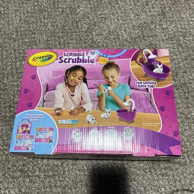 Crayola Scribble Scrubbie Bathtub Playset NEW with Adorable Pets
