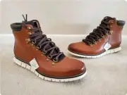 Cole Haan ZeroGrand Water Resistant Hiker Boots British Tan C35595 size 10