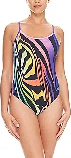 [Zoggs] Womens Neon Zee Starback Swimming Swim One Piece Costume Swimsuit - 16UK