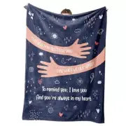 I Love You Gifts for Him Her - Soft Blanket with Love Hug - Long Distance