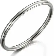 [Generic] Bangle Real 925 Sterling Silver Filled 6mm Solid Bracelet Ladies Small Sz 60mm