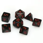 Chessex Black/Red Opaque Dice 7-Dice Set (D20/12/10/%/8/6/4) CHX25418