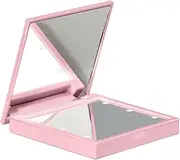 Lighted Travel Mirrors, Portable Makeup Mirrors, 3 Inch 6 LED Double Sided Makeup Mirrors | Folding Travel Cosmetic Mirrors, Small C Lighted Cosmetic Mirrors