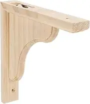 ULTECHNOVO Wooden Decorative Bracket Heavy Duty Shelf Support Wall Shelf Bracket Triangular Support Floating