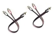 KnuKonceptz Klarity RCA Cable Y Adapter 1 Male to 2 Female RCA Splitter Pair (2)