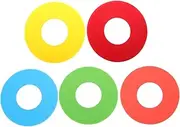 TOBBOMEY 5pcs Flat Soccer Training Markers Durable Agility Cones for Sports Lightweight Spot Markers for Drills Skill Enhancement Design for Engaging Training Sessions