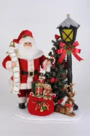 Karen Didion Originals The Lighted Christmas Harmony Lamp POst Santa SC-64