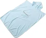 [ROMANSENTIAL] Cozy Hooded Bathrobe Coral Fleece Bathrobe Adorable Bathrobe Comfortable Warm Robe Sleep Robe Softer Thick Sleepwear for After Shower Sky-Blue