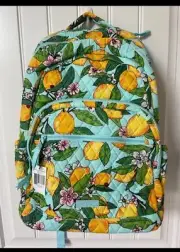 Vera Bradley XL Backpack LEMONS NWT