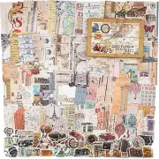 200-Piece Vintage Ephemera Pack Decoupage Paper for Junk Journals & Scrapbooking