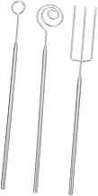 Gatuida 3Pcs Stainless Steel Chocolate Dipping Tool Set Ergonomic Forks Spoon for Cake Decorating Versatile Candy Making Fondue Supplies Kitchen Bakeware