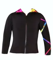 Figure Skating Criss Cross Design Jacket | Fitted Style/Full Front Zippe r| G...