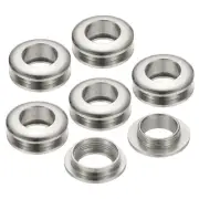 10mm(2/5 Inch) Brass Hole Eyelets, 6 Pcs Arc Surface Grommets, Silver Tone