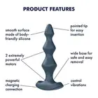 Silicone Vibrating Anal Butt Plug Small Ball Dilator Mini Vibrator