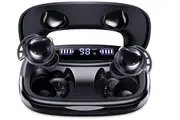 180H Playtime Wireless Bluetooth Earbuds, Noise Cancelling, IPX8 Waterproof (Black)