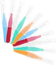 Mobestech 50pcs Interdental Brushes for Portable Cleaning Tool Stainless Steel Bristles Optimal Oral Cleaning