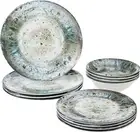 89470RM Radiance Cream Melamine 12 Pc Dinnerware Set
