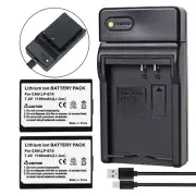 Li-ion Battery 2Pack +USB Charger For Canon LP-E10 LC-E10 LC-E10C LC-E10E Camera