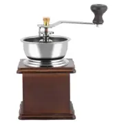 Vintage Wooden Manual Coffee Grinder With Hand Crank Ceramic Core Pepper Her New