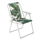 1x Banana Leaf Folding Metal Beach Chair Portable Outdoor Camping Fishing