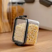 6x Clip Storage Box 460ML Small Airtight Food Container Kitchen Organiser Jar