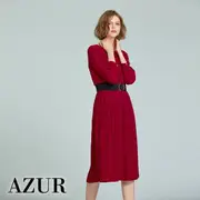【AZUR】晚宴禮服百褶洋裝-2色