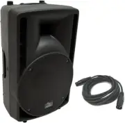 HA-C10A Pro DJ 10" Powered 400W Active PA Speaker & 15FT XLR Cable