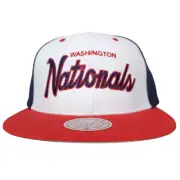 Washington Nationals Mitchell & Ness MLB Snapback Hat Cap Script Logo NWT