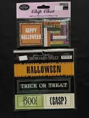 HALLOWEEN ASSORTED CHIPBOARD TILES