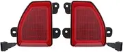 TDTAPN Rear Bumper Reflector Light Warning Light Car Rear Bumper LED Light Compatible for Jeep Wrangler JL 2018-2023 Red(Black)
