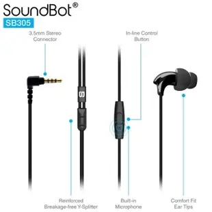 美國聲霸SoundBot SB305運動型人體工學入耳式耳機 (7.5折)