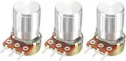 XYWHPGV WH148 3Pcs 1K Ohm Variable Resistors Single Turn Rotary Carbon Film Taper Potentiometer with Knobs(65c28 84680 041f6 3e634 dbada 9fca9