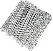 Landscape Staples, 10 Packs 6 Inches Heavy Duty 11 Gauge Galvanized Steel Garden Stakes Staples Securing Pegs for Securing Weed Fabric Landscape Fabric Netting Ground Sheets and Fleece