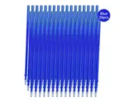 50 Pieces Blue Ink Erasable Gel Ink Pen Refills Fine Point 0.5mm Replacement Gel Pen Refills for Erasable Pens Office School Writing Stationery Supplies