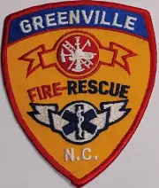 Obsolete Greenville N.C. Fire-Rescue Patch North Carolina Fire Department