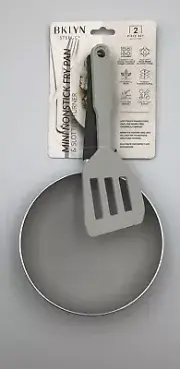 Brookln Steel Co. Mini Nonstick Fry Pan & Slotted Turner 5 5/8” 2 Piece Set New