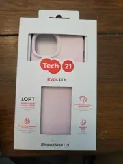 Tech21 Evo Lite Case for iPhone 15 / iPhone 14 / iPhone 13 Soft Pink