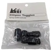 REI Hiking Camping Black Ellipse Toggles 4 in 1 pack - NEW