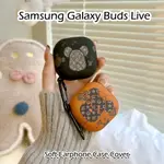 SAMSUNG [快速發貨] 適用於三星 GALAXY BUDS LIVE CASE 有趣的卡通 TPU 軟矽膠耳機套