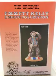 New Original Emmett Kelly Circus Collection Looking Out Figurine, EK 642, w/COA