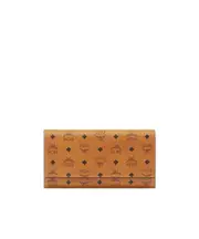 MCM Monogram Print Trifold Wallet One size Orange
