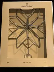 NEW Hearth & Hand With Magnolia Metal Star Silver Christmas Tree Topper NIB