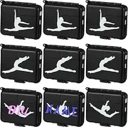 DoubleFill 6 Pcs Dance Recital Gifts for Girls Bobby Pin Case Mini Hair Tie Clip Storage Box Portable Ballet Cheerleading Travel Accessories for Women Dance Lover Team