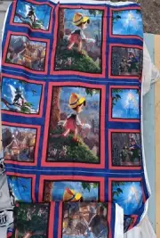 13 + Yards Disney Pinocchio Wishes Thomas Kinkade Cotton Fabric Panels - New OOP