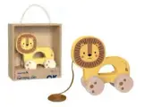 Tooky Toy My Forest Friends Pull Along - Lion - Wooden Pull Toy for Toddlers