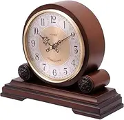 Mantel Clocks Wood with Chime. This Solid Wood Decorative Chiming Mantel Clock is Battery Operated Chimes On The Hour Table Clocks Mantel Clocks